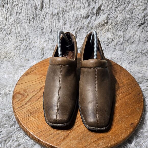 Born Womens Kinney Boot Size 9 Block Heel Shootie Brown Leather Slip On Shoe - Picture 2 of 10
